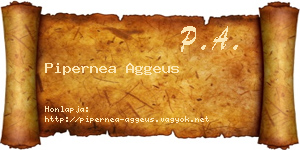 Pipernea Aggeus névjegykártya